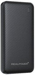 Powerbank Realpower REALPOWER PB-10000 Plus,10.000 mAh,20W,2x USB-A,1xUSB-C black. Czarne powerbanki Realpower. Za 63.03 zł.