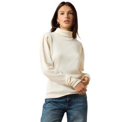 Sweter damski Ariat Aldergate. Białe swetry nierozpinane damskie Ariat, na zimę, bez wzorów, bez kołnierzyka, bez ramiączek. Za 343.00 zł.