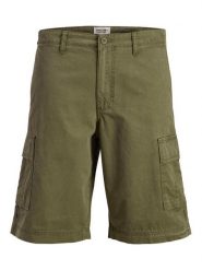 Jack & Jones Szorty materiałowe Cole 12292263 Zielony Regular Fit. Zielone szorty męskie Jack & Jones, bez wzorów, z bawełny. Za 129.99 zł.
