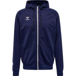 Bawełniana bluza z kapturem zapinana na zamek Hummel Move Grid. Niebieskie bluzy sportowe męskie Hummel, l, bez wzorów, z bawełny, z kapturem, na fitness i siłownię. Za 281.50 zł.