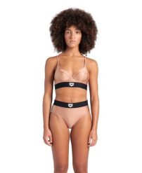 Strój kąpielowy damski dwuczęściowy bikini na basen plażę Arena Logo Tape. Brązowe stroje kąpielowe damskie ARENA, l, bez wzorów, z elastanu. Za 61.98 zł.