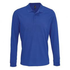 Koszulka Polo Z Długim Rękawem Dla Dorosłych Unisex Polycotton. Niebieskie bluzki damskie SOL'S, s, bez wzorów, casualowe, bez kołnierzyka, bez ramiączek. Za 119.99 zł.