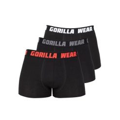 Bokserki Gorilla Wear (x3). Czarne bokserki męskie GORILLA WEAR, bez wzorów, z materiału. Za 172.05 zł.