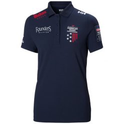 Damska koszulka polo Helly Hansen Crew Tech. Niebieskie bluzki damskie Helly Hansen, bez wzorów, bez kołnierzyka, bez ramiączek. W wyprzedaży za 288.35 zł.