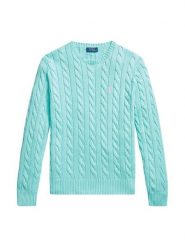 Polo Ralph Lauren Sweter 710775885547 Turkusowy Regular Fit. Niebieskie swetry męskie Polo Ralph Lauren, l, bez wzorów, z bawełny, bez kołnierzyka, bez ramiączek. Za 949.99 zł.