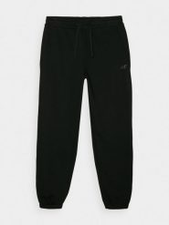 4F Spodnie dresowe joggery męskie - czarne S. Czarne spodnie materiałowe męskie 4F, l, bez wzorów, z bawełny. Za 149.99 zł.