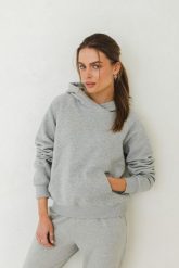 BLUZA RITA SZARY MELANŻ L - Flawless. Szare bluzy damskie Flawless, na zimę, l, bez wzorów, z bawełny, bez ramiączek, bez kaptura. Za 339.00 zł.