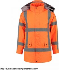 TRICORP RWS Parka T50 - ADLER - Kurtka robocze unisex, 200 g/m, 100% poliester, - fluorescencyjny pomarańczowy M. Brązowe kurtki damskie TRICORP, m, bez wzorów, z poliesteru, bez kaptura. Za 533.61 zł.