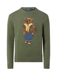 Polo Ralph Lauren Męski sweter z dzianiny Mężczyźni Bawełna zielony|wielokolorowy wzorzysty, S. Zielone swetry męskie Polo Ralph Lauren, m, bez wzorów, z bawełny, bez kołnierzyka, bez ramiączek. Za 3,199.95 zł.