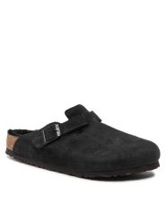 Birkenstock Klapki Boston Vl/Sheraling 0259881 Czarny. Czarne klapki męskie Birkenstock, bez wzorów, ze skóry, bez zapięcia. Za 809.99 zł.