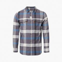 Koszula turystyka męska Swedemount Nordkap Flannel Shirt II oddychająca. Niebieskie koszule męskie SWEDEMOUNT, m, bez wzorów, z tkaniny, casualowe, bez kołnierzyka, bez ramiączek. Za 199.99 zł.