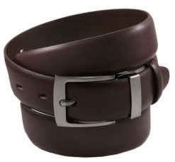 Męski, Skórzany Pasek do Spodni - Zet - Brązowy. Brązowe paski męskie Zet, ze skóry, klasyczne. Za 89.00 zł.