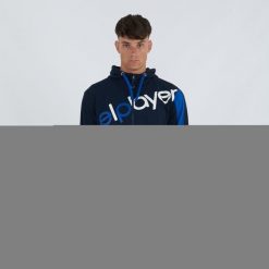 Bluza z kapturem i zamkiem Profeo. Niebieskie bluzy sportowe męskie ELPLAYER, m, bez wzorów, z jersey, z kapturem. W wyprzedaży za 84.00 zł.