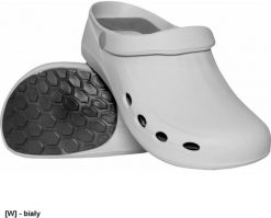 BMPRIMACLOG OB SRC A E - Klapki PRIMA CLOG właściwości antyelektrostatyczne wyjmowana wkładka memory absorpcja uderzeń pod piętą - biały 43. Białe klapki męskie Medibut, bez wzorów, bez zapięcia. Za 146.04 zł.