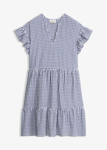 Sukienka mini z kory. Białe sukienki damskie bonprix, bez wzorów, bez kołnierzyka, bez ramiączek, mini. Za 79.99 zł.