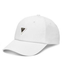 Czapka z daszkiem Guess. Białe czapki damskie Guess, z aplikacjami. Za 129.99 zł.