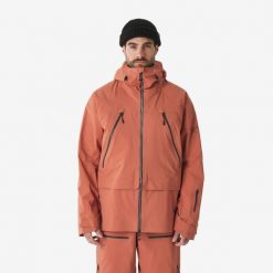 Kurtka narciarska męska Simond FR900 freeride. Brązowe kurtki sportowe męskie SIMOND, na zimę, l, bez wzorów, bez kaptura, narciarskie. Za 879.99 zł.