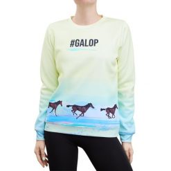 Bluza jeździecka damska GALOP WEAR konie w galopie #Galop. Niebieskie bluzy damskie GALOP WEAR, m, bez wzorów, z materiału, klasyczne, bez ramiączek, bez kaptura. Za 279.00 zł.