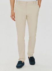 PAKO LORENTE – Beżowe gładkie spodnie męskie P24SF-WX-003-E-0 - Pako Lorente. Brązowe eleganckie spodnie męskie Pako Lorente, bez wzorów. Za 149.99 zł.