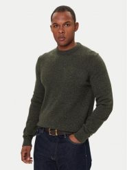 Barbour Sweter Essential Tisbury MKN0844GN79 Zielony Regular Fit. Zielone swetry męskie Barbour, l, bez wzorów, z wełny, bez kołnierzyka, bez ramiączek. Za 439.99 zł.
