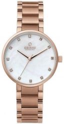 Zegarek damski Obaku Denmark V189LXVWSV CYRKONIE różowe złoto. Czerwone zegarki damskie OBAKU, złote. Za 525.60 zł.