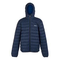 Męska Ocieplana Kurtka Z Kapturem Marizion. Niebieskie kurtki męskie Regatta, m, bez wzorów, z materiału, z kapturem. Za 391.99 zł.