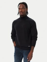 Karl Lagerfeld Jeans Golf B3M18001 Czarny Regular Fit. Czarne swetry męskie Karl Lagerfeld Jeans, m, bez wzorów, z bawełny, bez kołnierzyka, bez ramiączek. Za 529.99 zł.