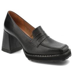 Czarne Półbuty Armodo Stylowe Obuwie Damskie. Czarne półbuty damskie Armodo, bez wzorów, ze skóry, eleganckie, bez obcasa, bez zapięcia. Za 449.00 zł.