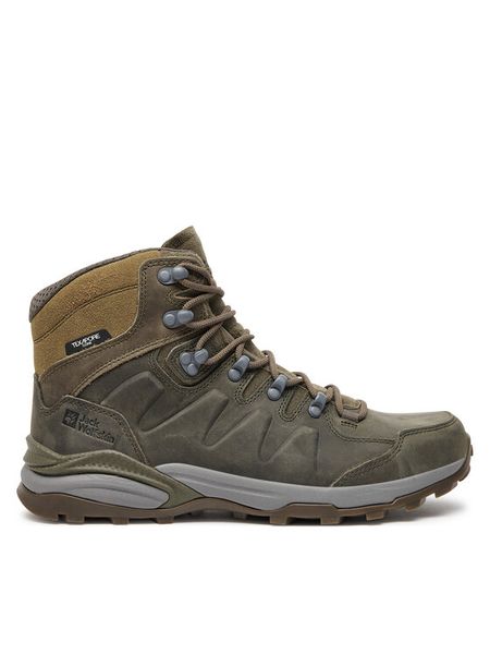 Jack Wolfskin Trekkingi Refugio Prime Texapore Mid M 4059691 Brązowy. Brązowe botki męskie Jack Wolfskin, bez wzorów, z nubiku, bez obcasa, bez zapięcia. Za 539.99 zł.