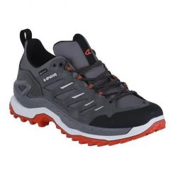 Buty trekkingowe męskie Lowa Innovo Low Gtx. Szare trekkingi męskie Lowa, z materiału, bez zapięcia. Za 825.00 zł.