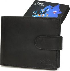 Beltimore Męski portfel skórzany klasyczny RFiD czarny Beltimore U92. Czarne portfele męskie Beltimore, bez wzorów. Za 49.50 zł.