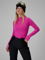 4F Bielizna termiczna ocieplana (góra) damska - różowa XS. Czerwona bielizna sportowa damska 4F, l, bez wzorów, z materiału. Za 129.99 zł.