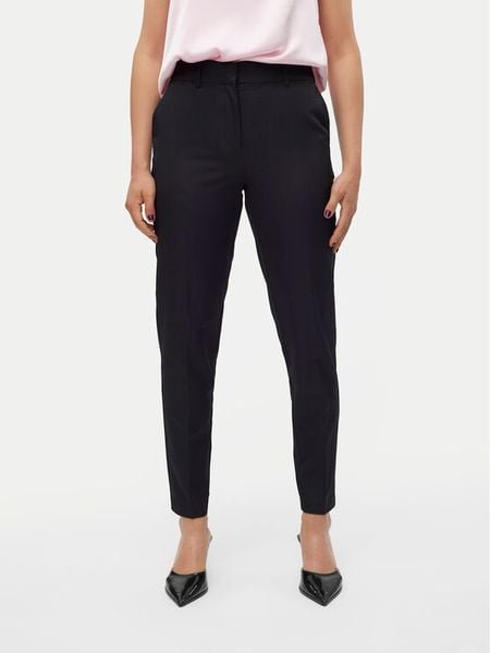 Vero Moda Chinosy Fenya 10313834 Czarny Tapered Fit. Czarne spodnie materiałowe damskie Vero Moda, bez wzorów, z syntetyku. Za 79.99 zł.