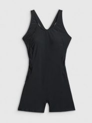4F Kostium kąpielowy jednoczęściowy damski - czarny XL. Czarne szorty damskie 4F, bez wzorów, z dresówki, sportowe. Za 149.99 zł.