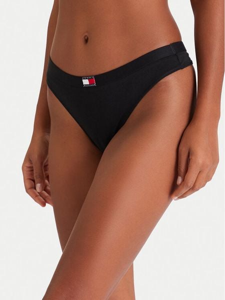 Tommy Hilfiger Komplet stringów UW0UW05642 Czarny. Czarne majtki damskie Tommy Hilfiger, z bawełny. Za 199.99 zł.