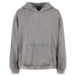 Damska Bluza Z Kapturem Acid Wash Oversized Hoodie. Szare bluzy damskie BUILD YOUR BRAND, l, bez wzorów, bez ramiączek, z kapturem. Za 184.99 zł.
