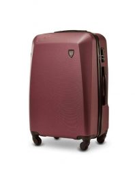 WALIZKA ŚREDNIA WINGS PLOVER 24" BURGUNDY. Czerwone walizki damskie Wings, bez wzorów, z materiału, średnie. Za 219.90 zł.