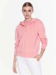 Guess Bluza Allie V3RQ11 K7UW2 Różowy Regular Fit. Czerwone bluzy damskie Guess, m, z aplikacjami, z wiskozy, bez ramiączek, bez kaptura. Za 299.99 zł.