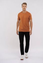 Czarne jeansy, Slim Fit, D-DEXTER 46. Czarne spodnie materiałowe męskie Volcano, bez wzorów, z jeansu. Za 179.99 zł.