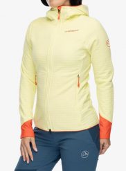 Bluza polarowa damska La Sportiva Bristen Thermal Hoody. Żółte bluzy damskie La Sportiva, l, bez wzorów, z materiału, bez ramiączek, bez kaptura. Za 692.99 zł.