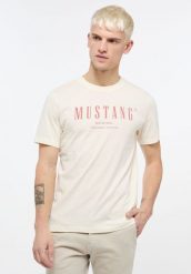 MUSTANG ALEX C PRINT MĘSKI T-SHIRT KOSZULKA LOGO NADRUK PRISTINE 1013802 8001. T-shirty męskie Mustang, m, bez wzorów, bez kołnierzyka, bez ramiączek. Za 69.99 zł.