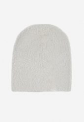 Szara Czapka Beanie Purnama. Szare czapki damskie Born2be, bez wzorów, z dzianiny, klasyczne. Za 29.99 zł.