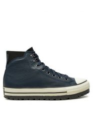Converse Trzewiki Chuck Taylor All Star City Trek Waterproof A08558C Granatowy. Niebieskie botki męskie Converse, bez wzorów, ze skóry, retro, bez obcasa, bez zapięcia. Za 339.99 zł.