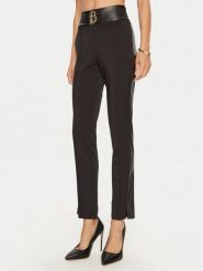 Babylon Spodnie materiałowe MF0613 Czarny Regular Fit. Czarne spodnie materiałowe damskie Babylon, bez wzorów, z materiału. Za 869.99 zł.