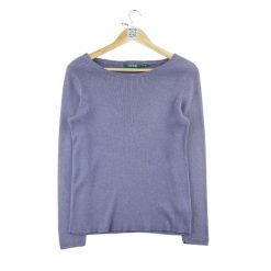 Damski fioletowy sweter. Fioletowe swetry nierozpinane damskie Ralph Lauren, l, bez wzorów, ze skóry, eleganckie, bez kołnierzyka, bez ramiączek. Za 85.16 zł.