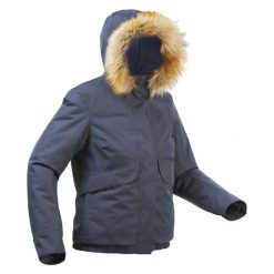 Kurtka turystyczna damska zimowa Quechua SH500 -8°C wodoodporna. Niebieskie kurtki sportowe damskie QUECHUA, na zimę, m, bez wzorów, z futra, bez ramiączek, bez kaptura, trekkingowe. Za 249.99 zł.