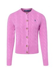 Polo Ralph Lauren Kardigan z zawartością kaszmiru Kobiety Kaszmir wyrazisty róż, L. Czerwone kardigany damskie Polo Ralph Lauren, l, bez wzorów, z kaszmiru, bez kołnierzyka. Za 1,199.95 zł.