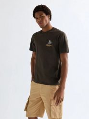 MESKA KOSZULKA WRANGLER EMBROIDERY TEE WREN 112377991. T-shirty męskie Wrangler, xl, bez wzorów, bez kołnierzyka, bez ramiączek. Za 69.99 zł.
