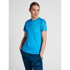 Koszulka damska Hummel Core Poly. Niebieskie koszulki sportowe damskie Hummel, s, bez wzorów, bez ramiączek, do piłki ręcznej. Za 131.00 zł.