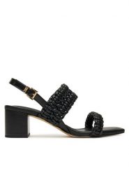 MICHAEL Michael Kors Sandały Audrin 40T5AUMS1L Czarny. Czarne sandały damskie MICHAEL Michael Kors, bez wzorów, ze skóry, bez obcasa, na słupku, bez zapięcia. Za 619.99 zł.